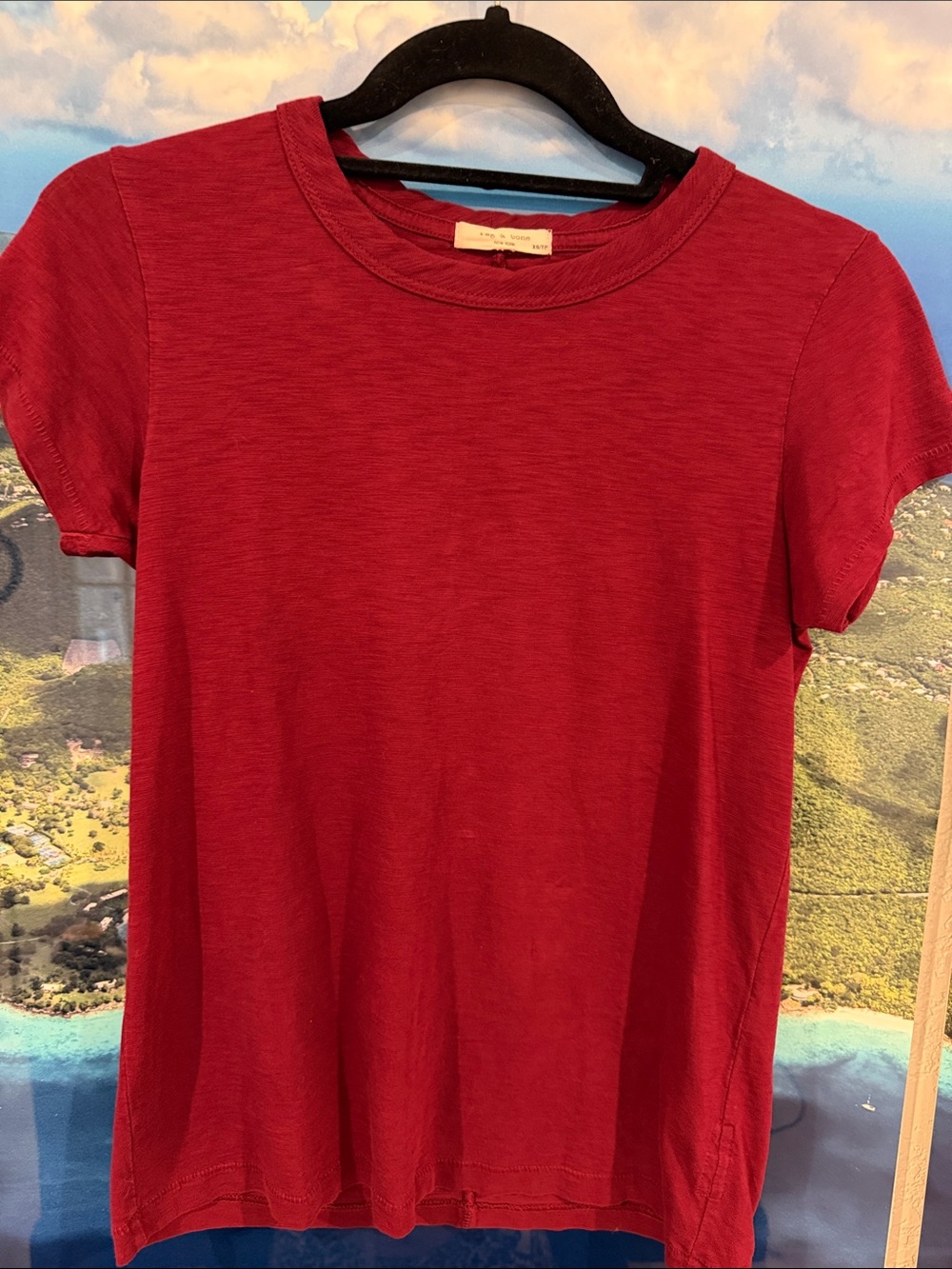 Rag and Bone Women’s Classic Crewneck Tee - Maroon